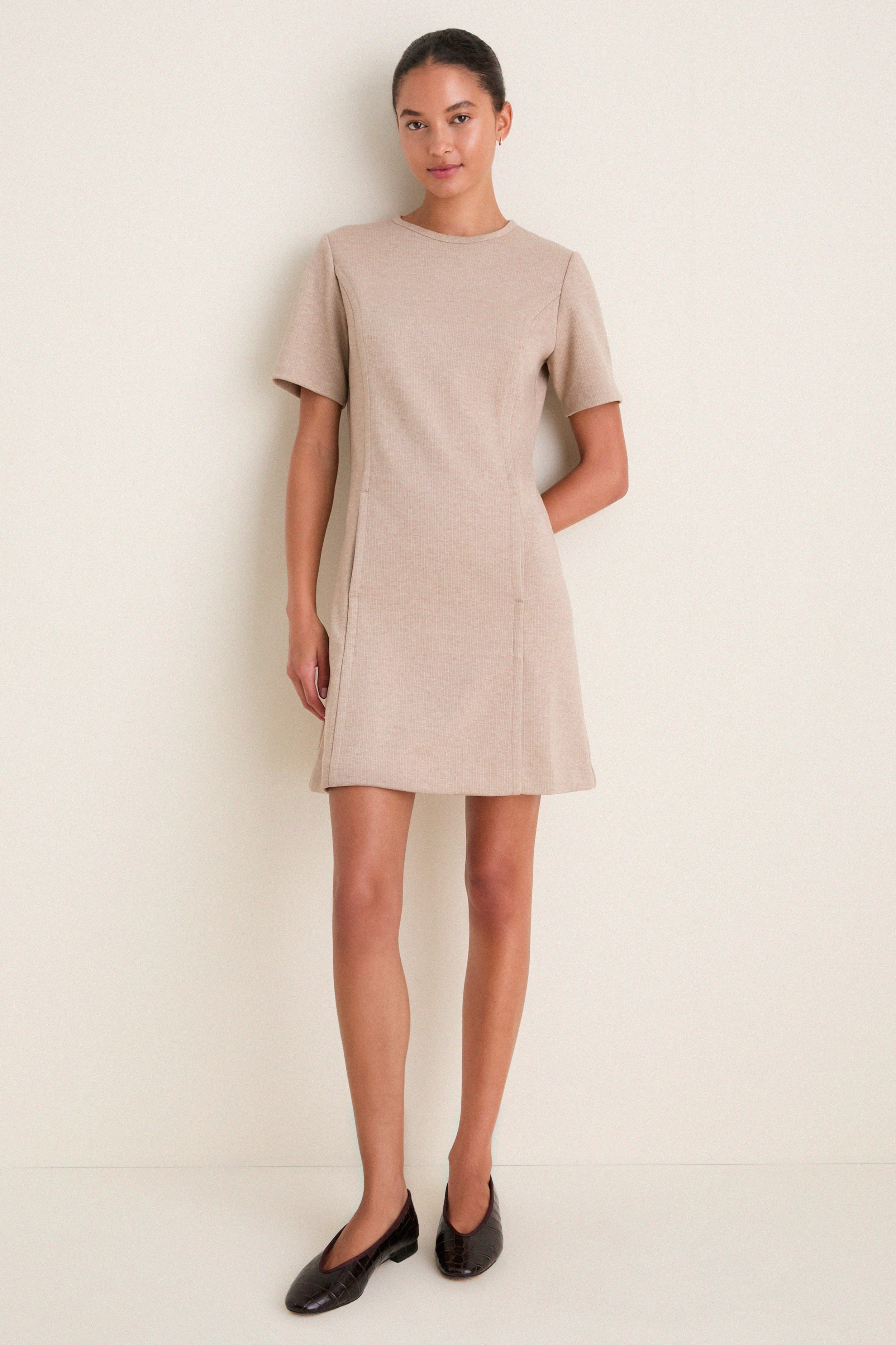 Tan Knit Haverford Mini Dress