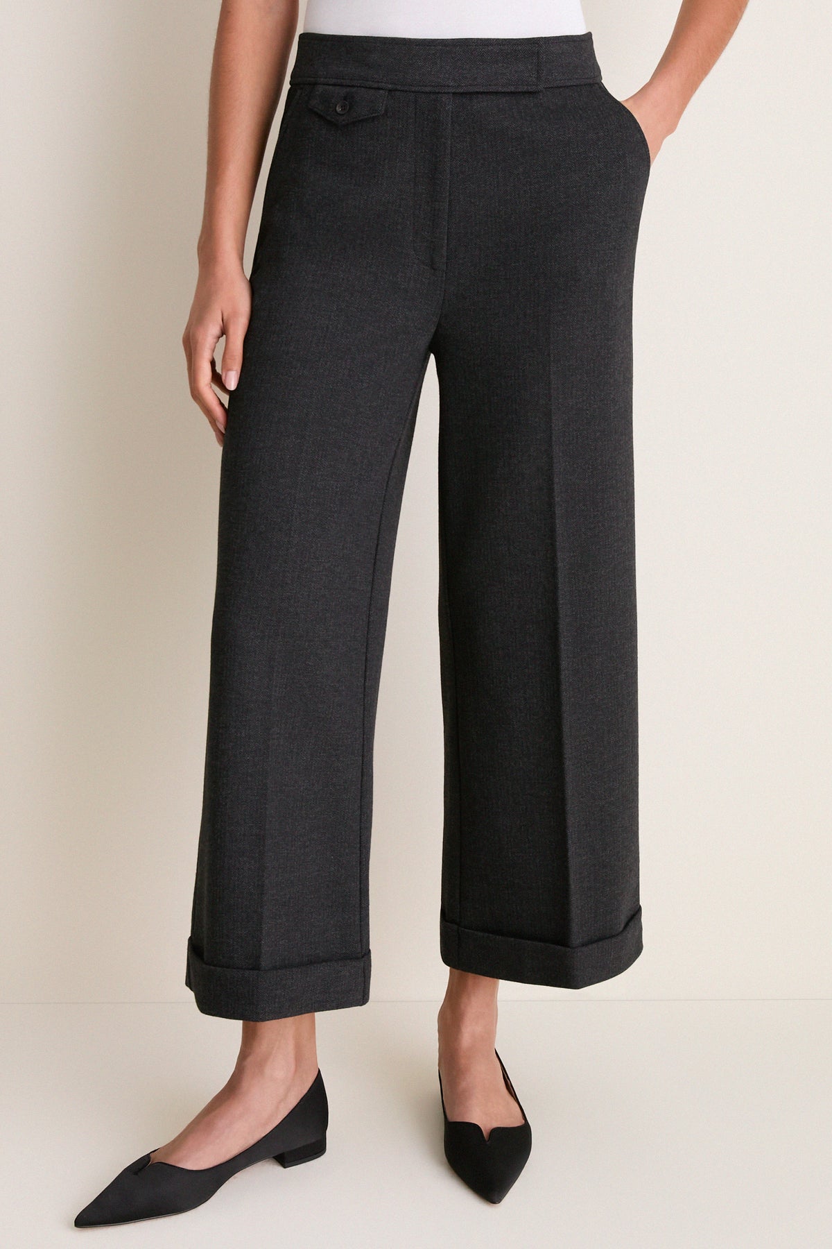 Black Marlene Wide Leg Pants