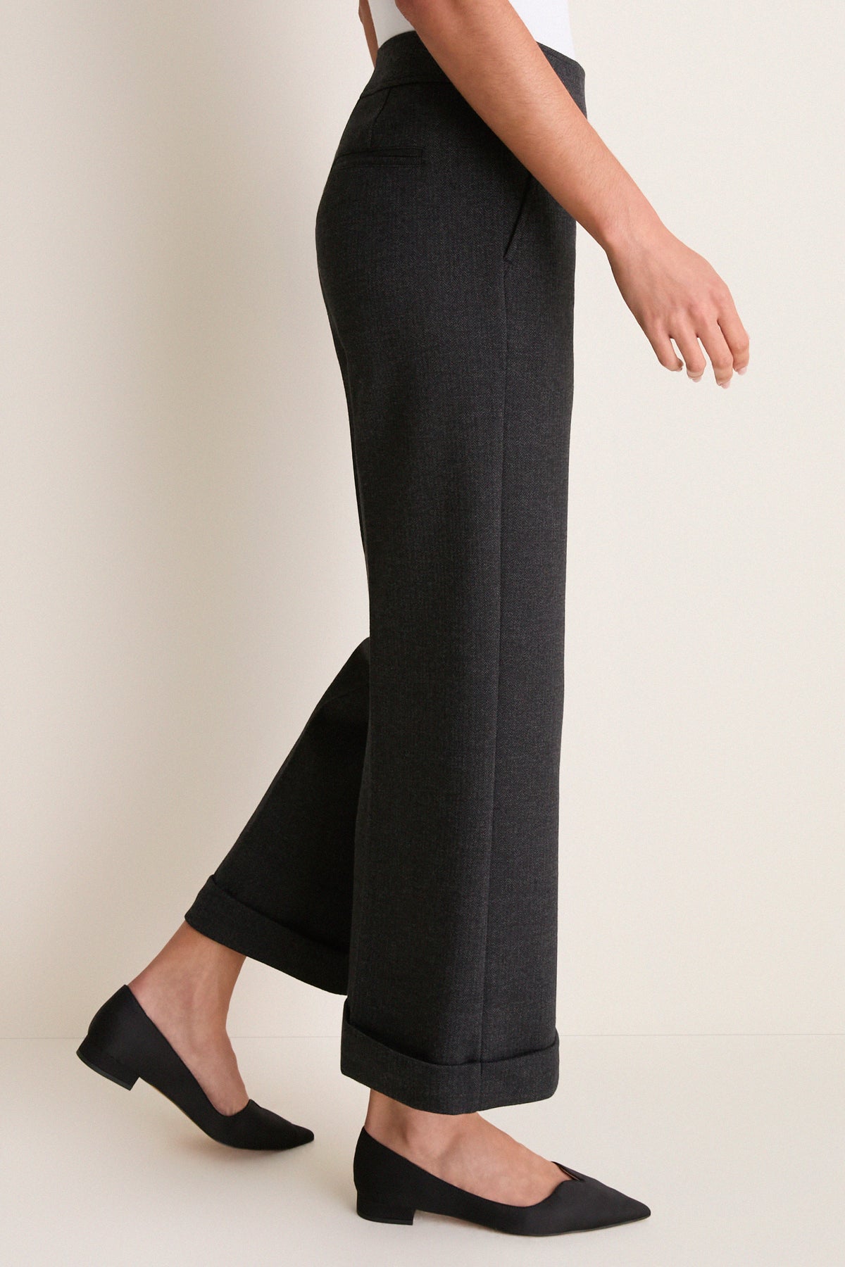 Black Marlene Wide Leg Pants