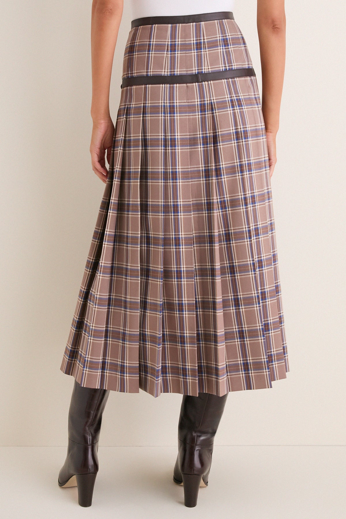 Middleburg Plaid Middleton Buckle Midi Skirt