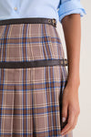 Middleburg Plaid Middleton Buckle Midi Skirt