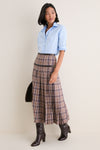 Middleburg Plaid Middleton Buckle Midi Skirt