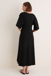 Black Jersey Lisette Midi Dress