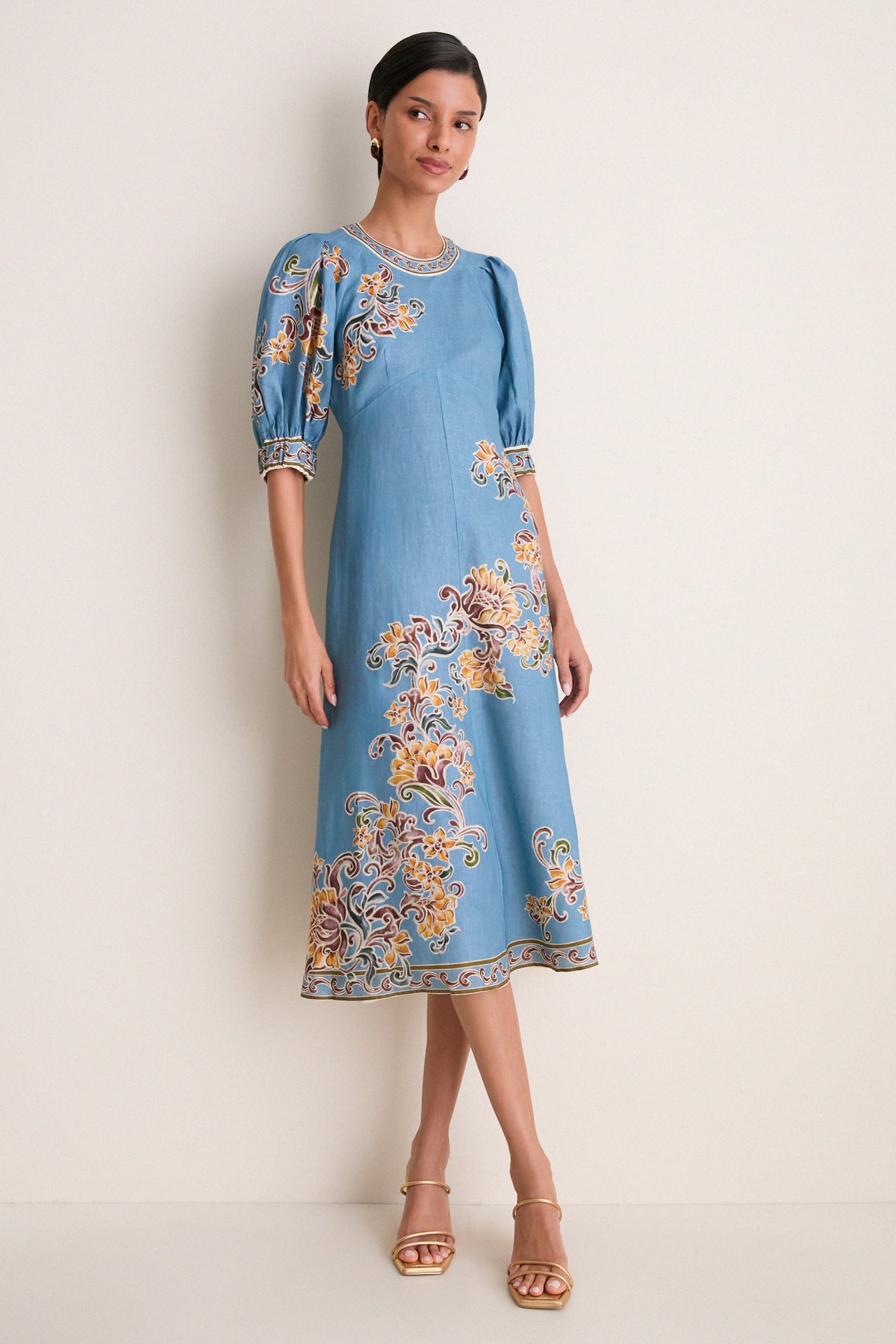Sky Blue Joan Midi Dress