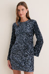 Navy Ellie Sequin Mini Dress