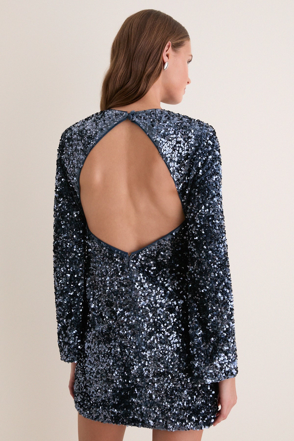 Navy Ellie Sequin Mini Dress