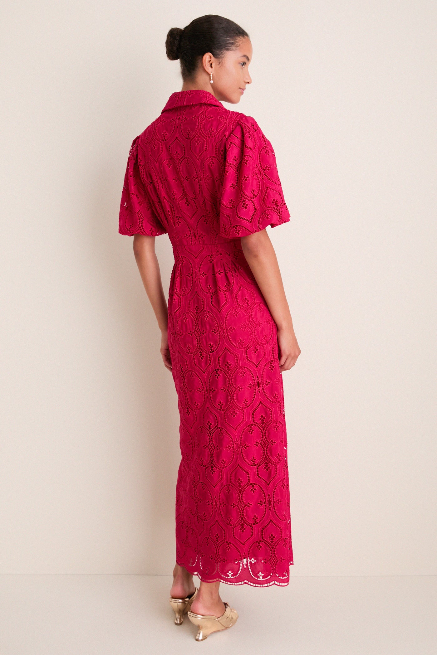 Red Bud Eyelet Delaney Dress
