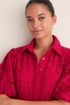 Red Bud Eyelet Delaney Dress