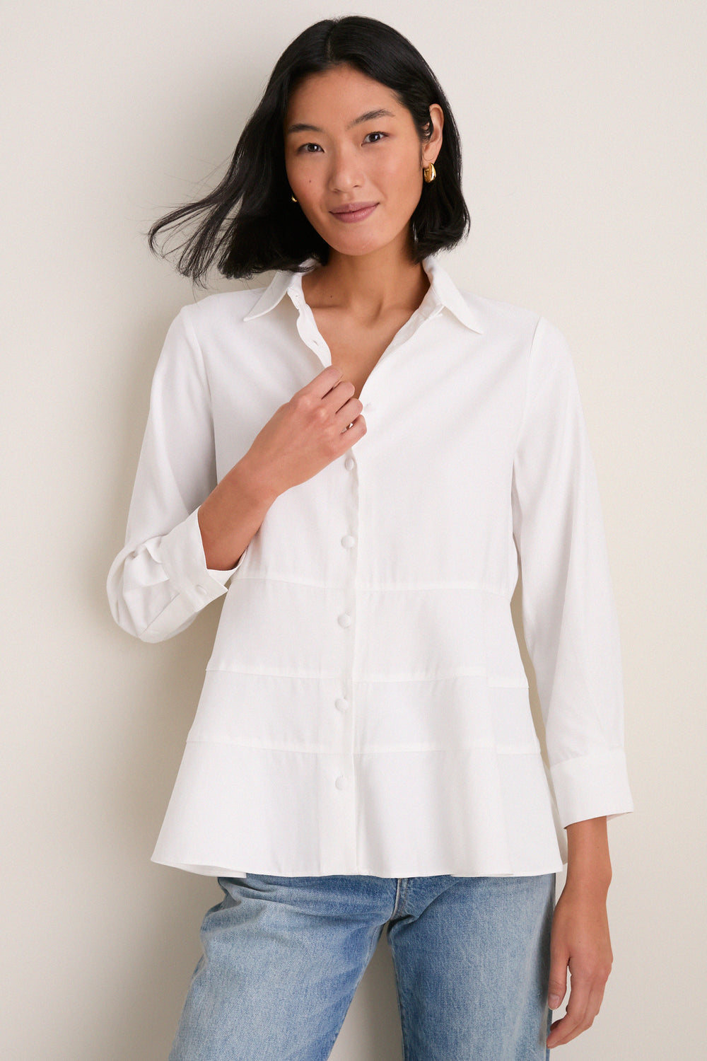 Pomander Place White Ashlen Blouse White / M Pomander Place White Ashlen Blouse White / M