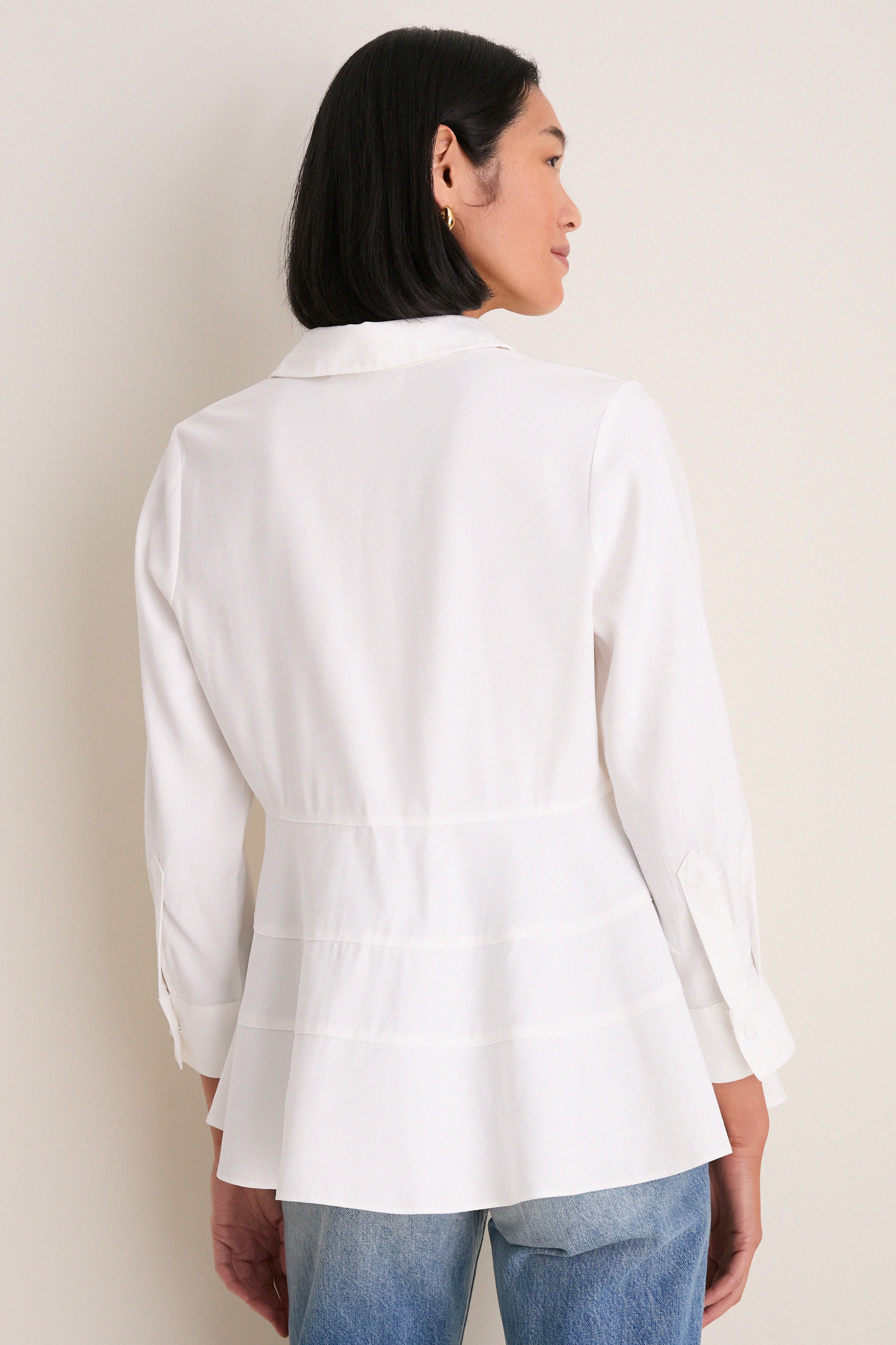 Amiur  New  pin tuck blouse  White  試着のみ Amiur（エミレ）の「pin tuck blouse（シャツ/ブラウス）」 - WEAR