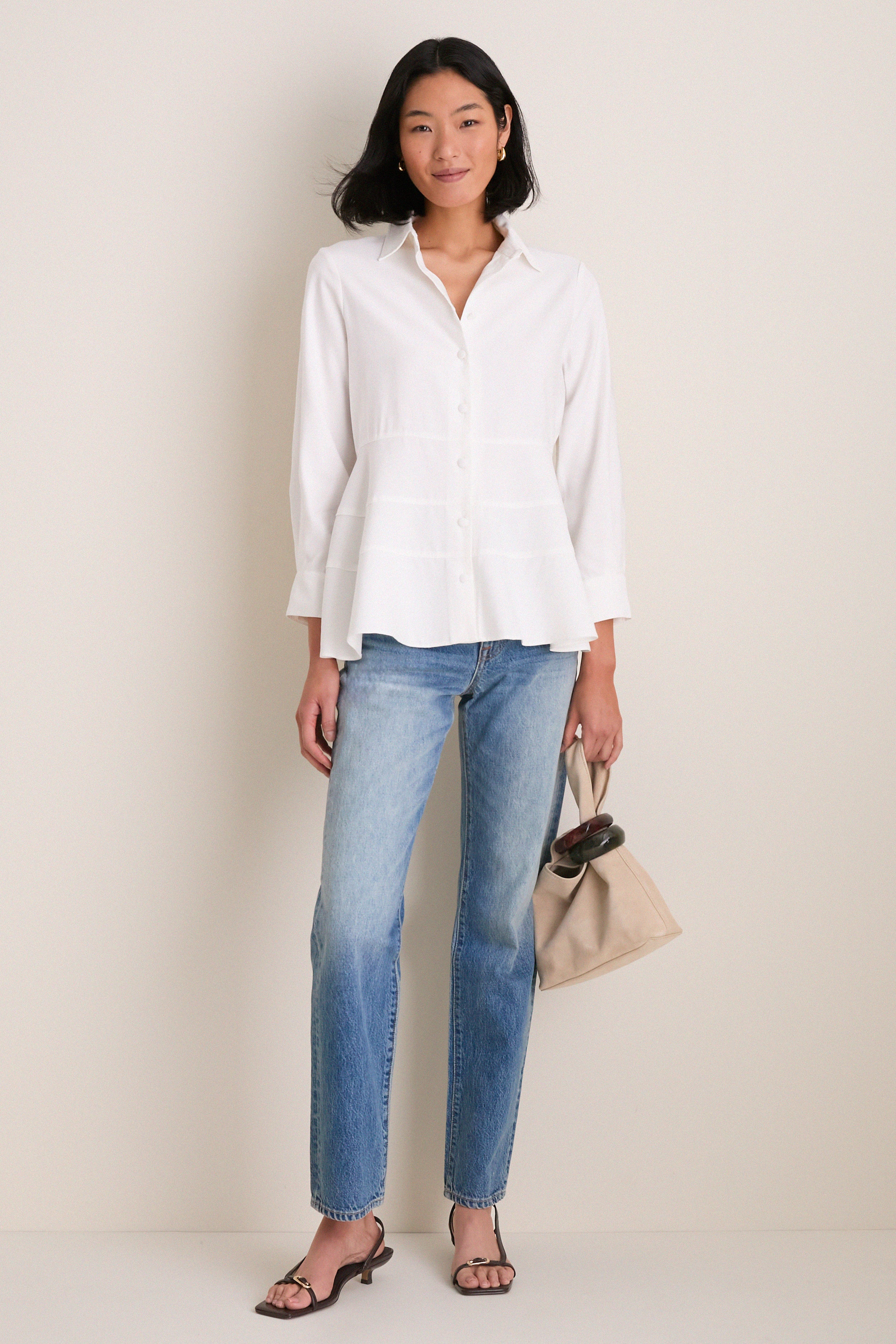 White Ashlen Blouse | Pomander Place