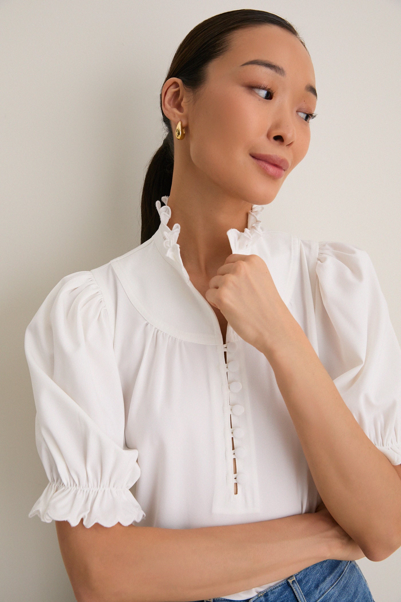 White Selena Blouse