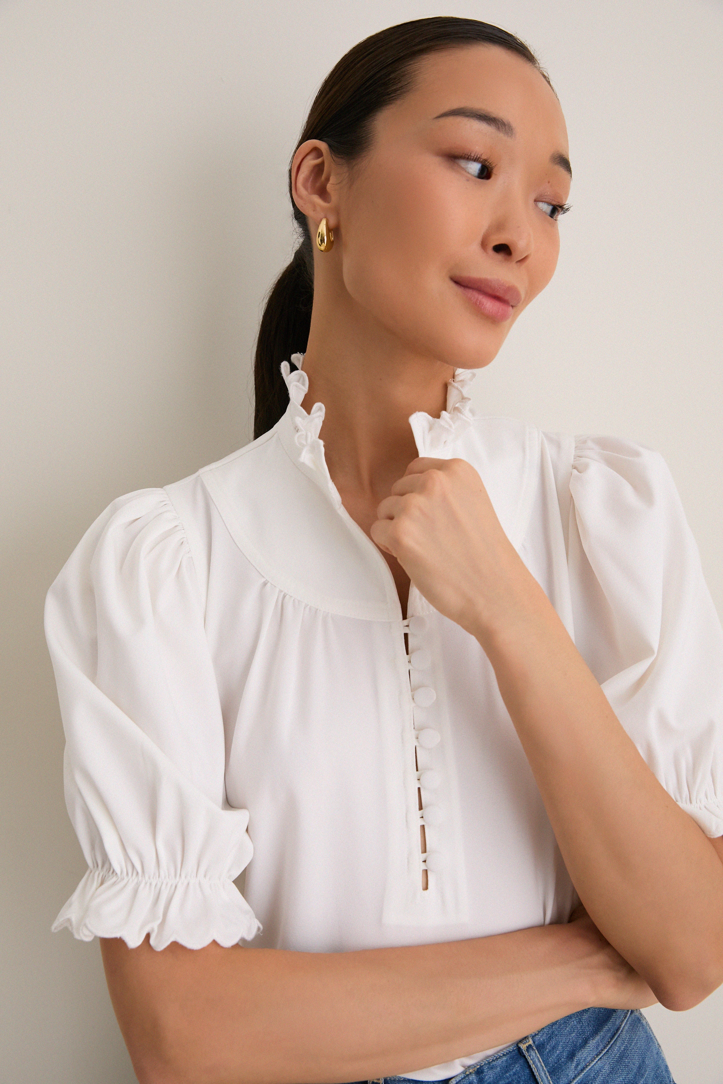White Selena Blouse