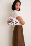DIOR White Saddle Bag