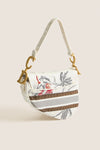 DIOR White Saddle Bag