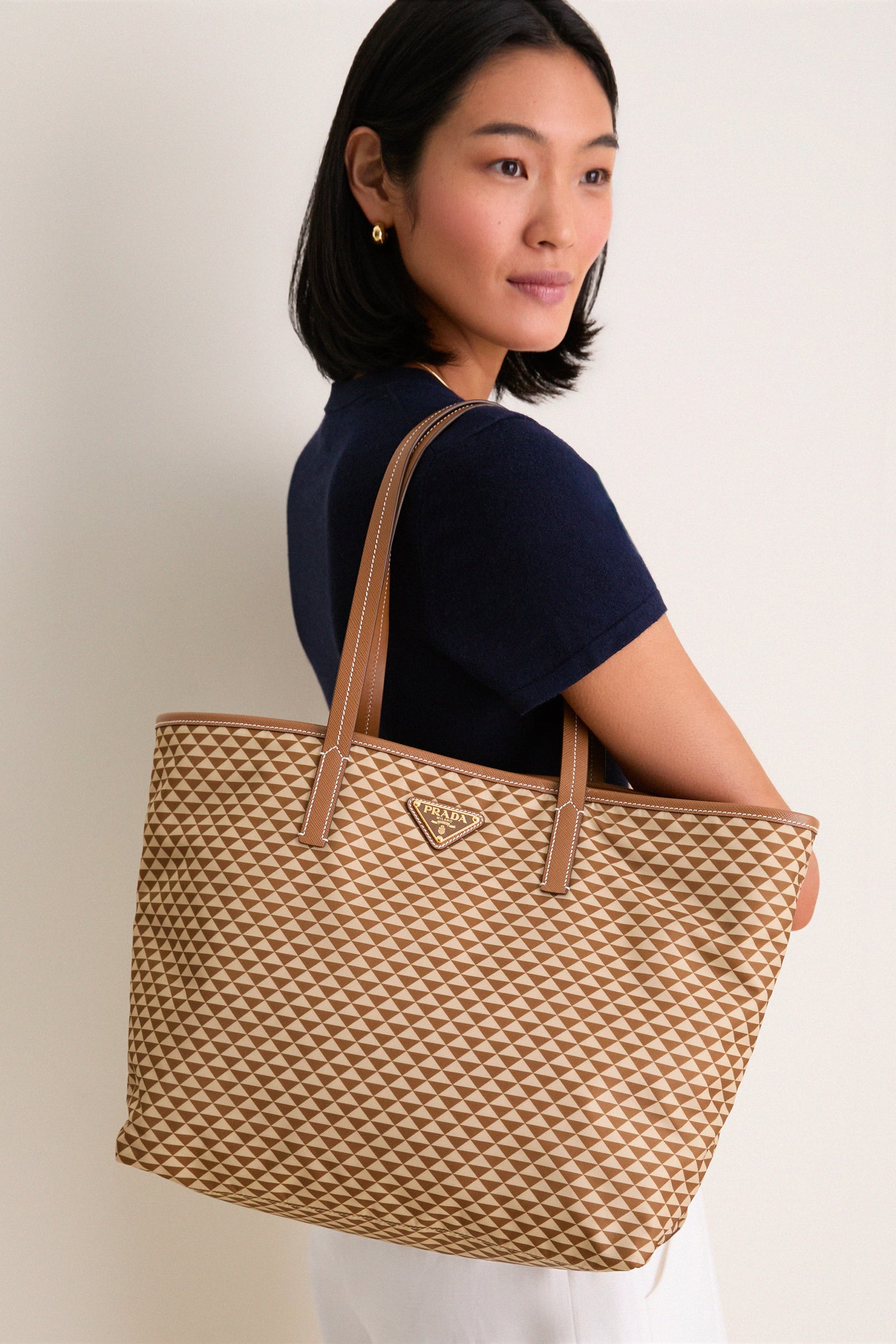 PRADA Brown Tessuto Tote Bag