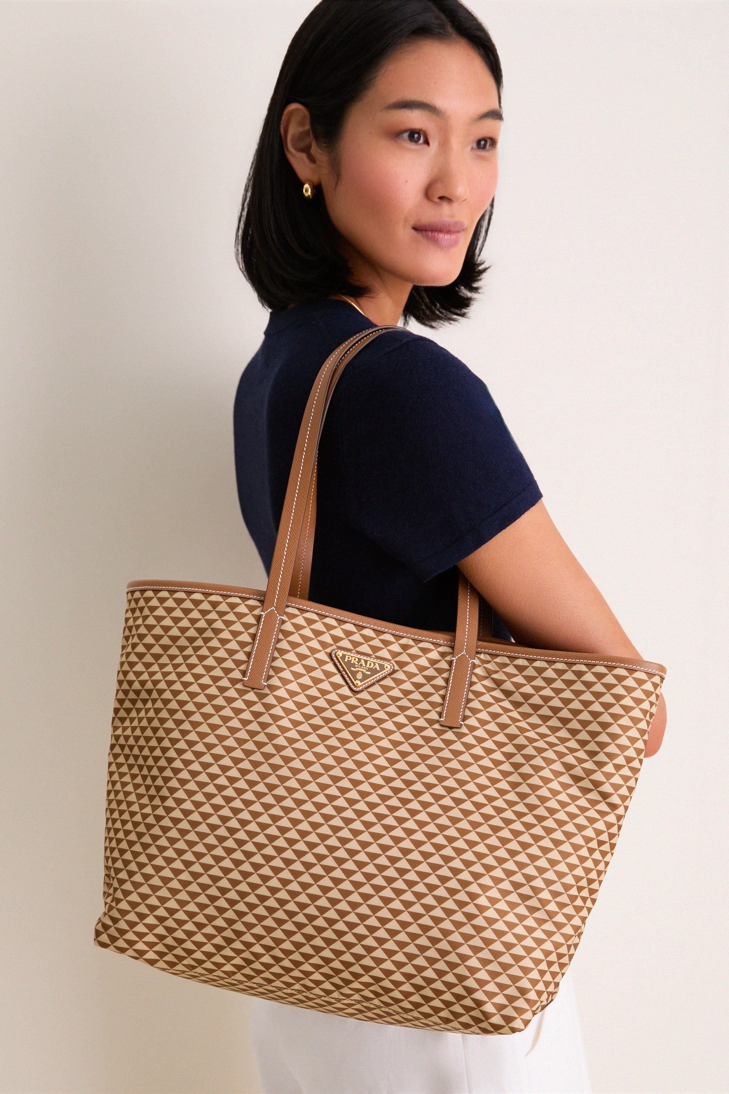 PRADA Brown Tessuto Tote Bag