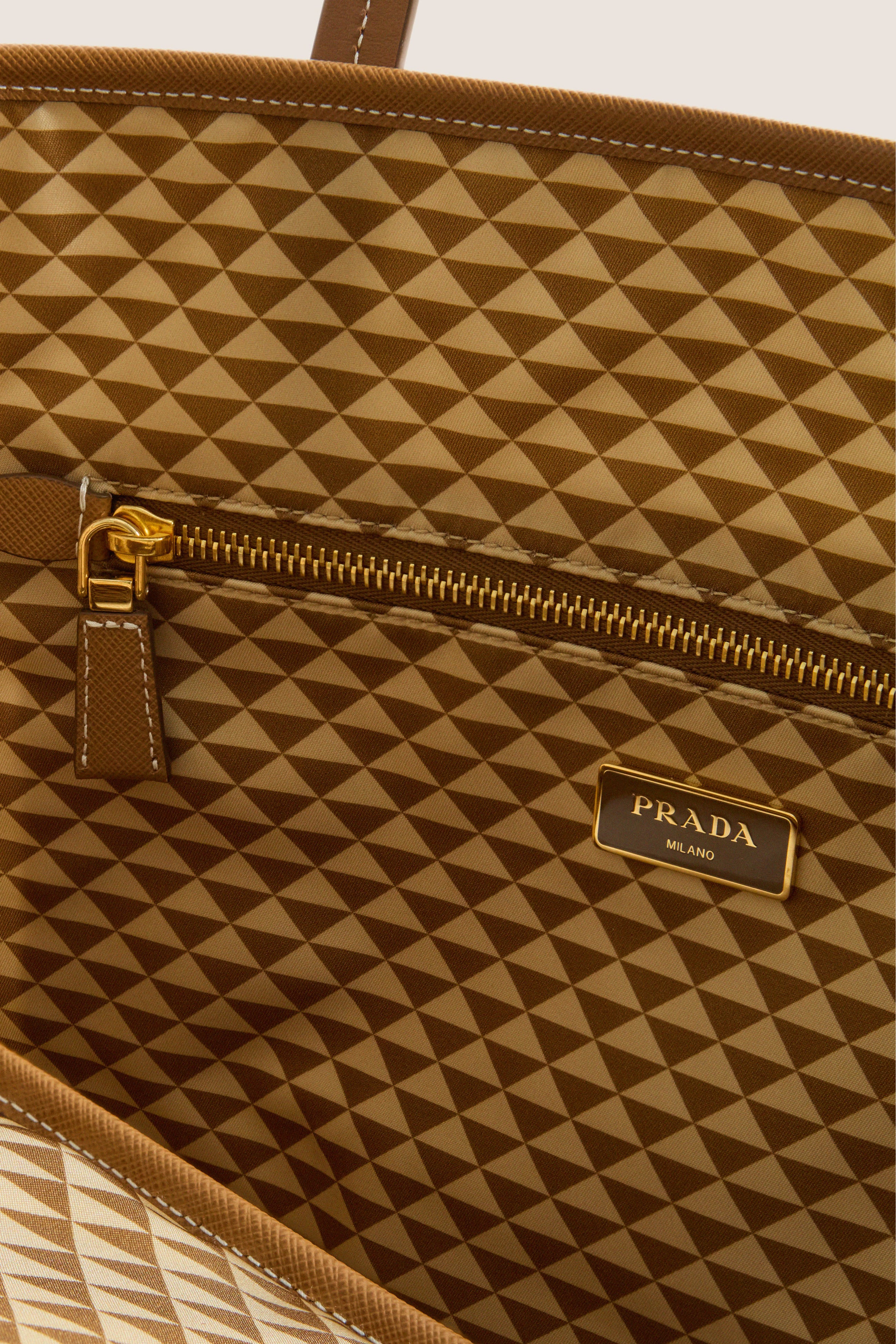 PRADA Brown Tessuto Tote Bag