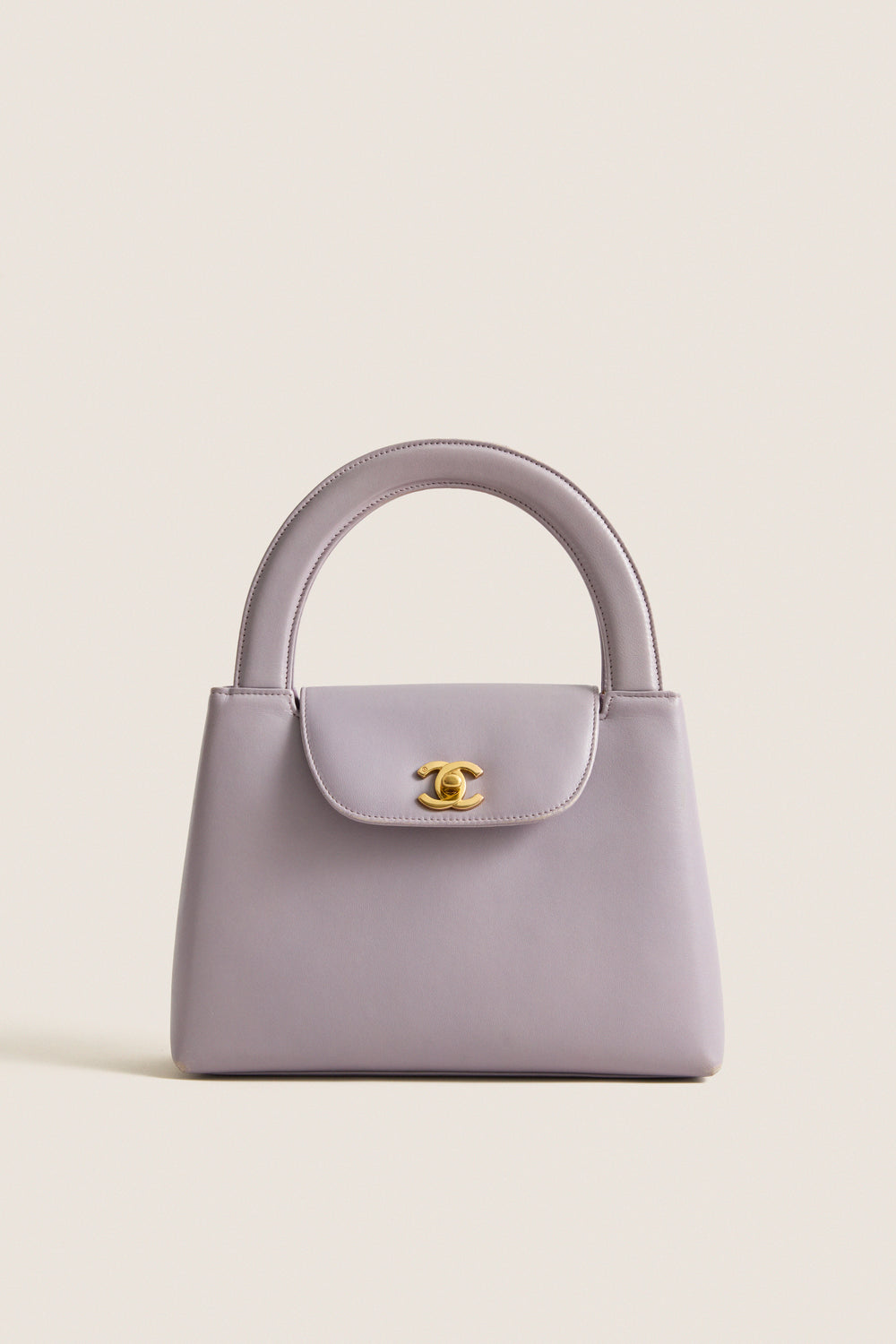 CHANEL Purple Coco Mark Handbag
