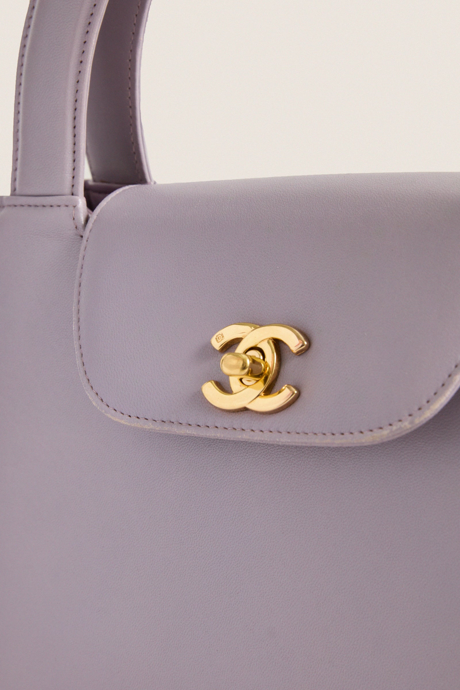 CHANEL Purple Coco Mark Handbag