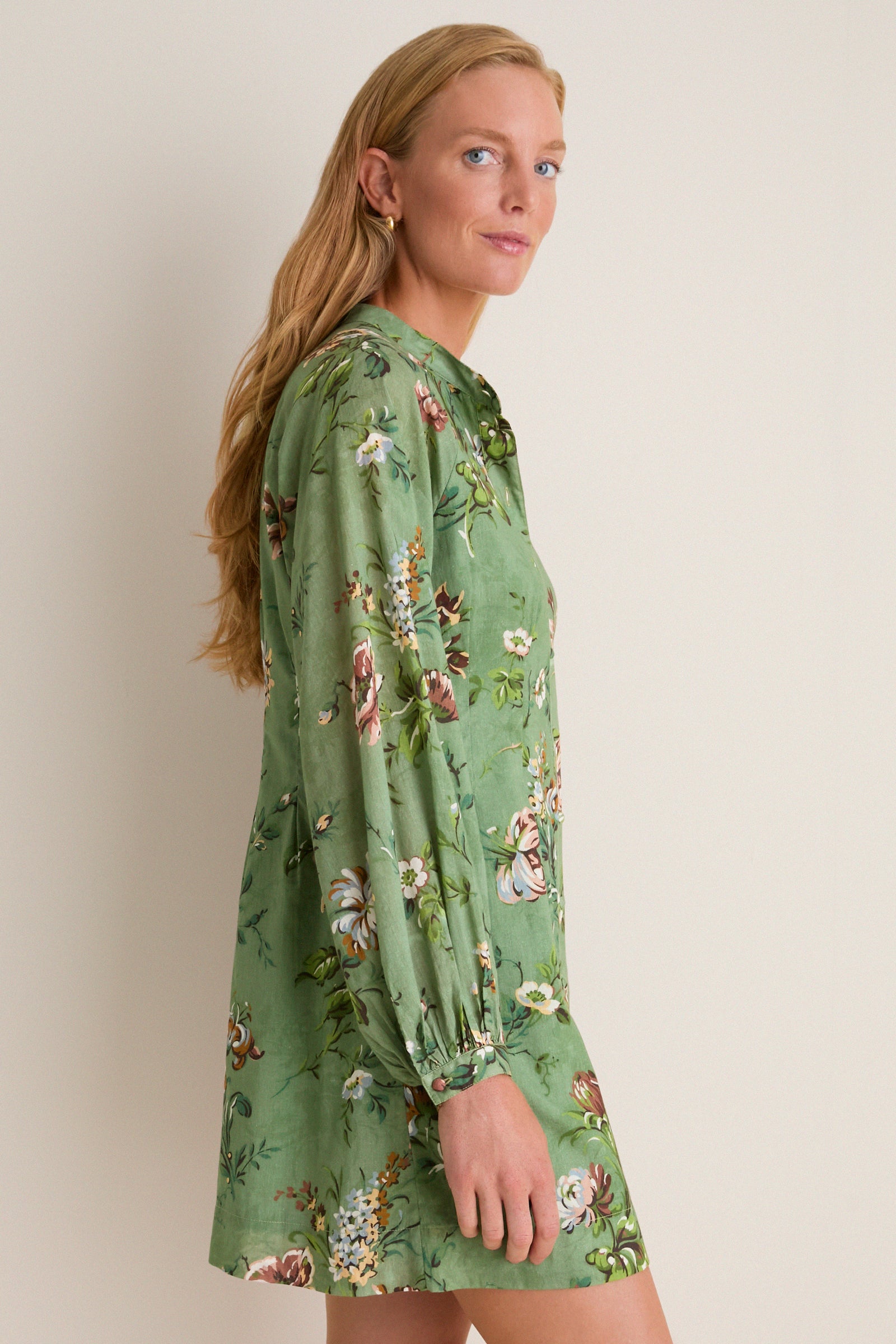 Sage Bouquet Granier Mini Dress