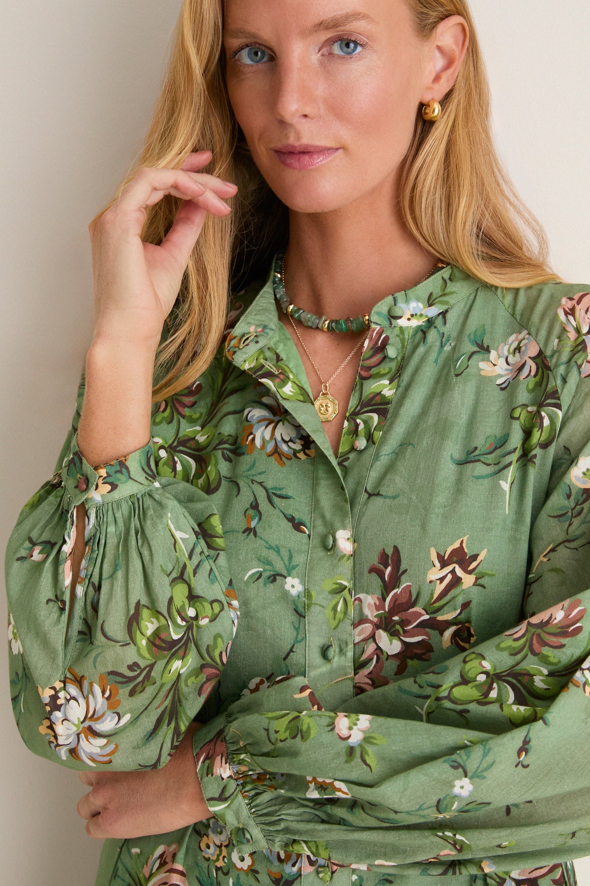 Sage Bouquet Granier Mini Dress