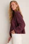 Wine Embroidered Cressida Blouse