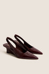 Boysenberry Patent Croc Vinnie 50 Sling Wedges