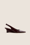 Boysenberry Patent Croc Vinnie 50 Sling Wedges