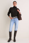 Walnut Grain Leather Celia Riding Boots