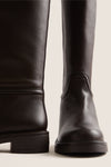Walnut Grain Leather Celia Riding Boots