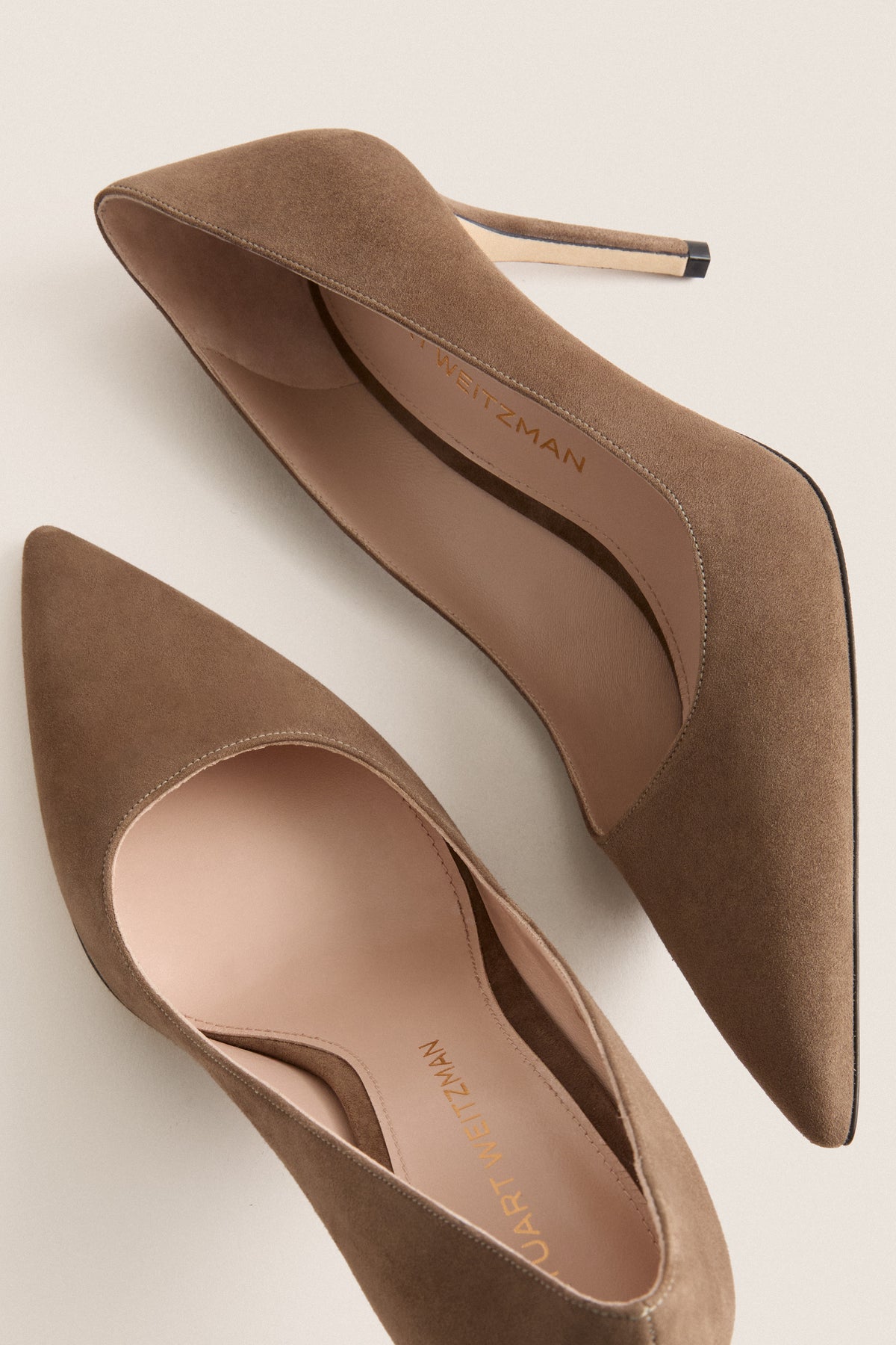 Weathered Taupe Suede Stuart Power 85 Heels