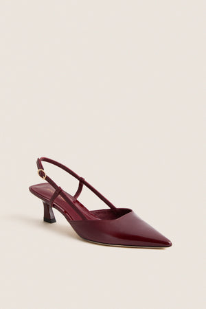 Rosewood Patent Vinnie 50 Sling Back Heels