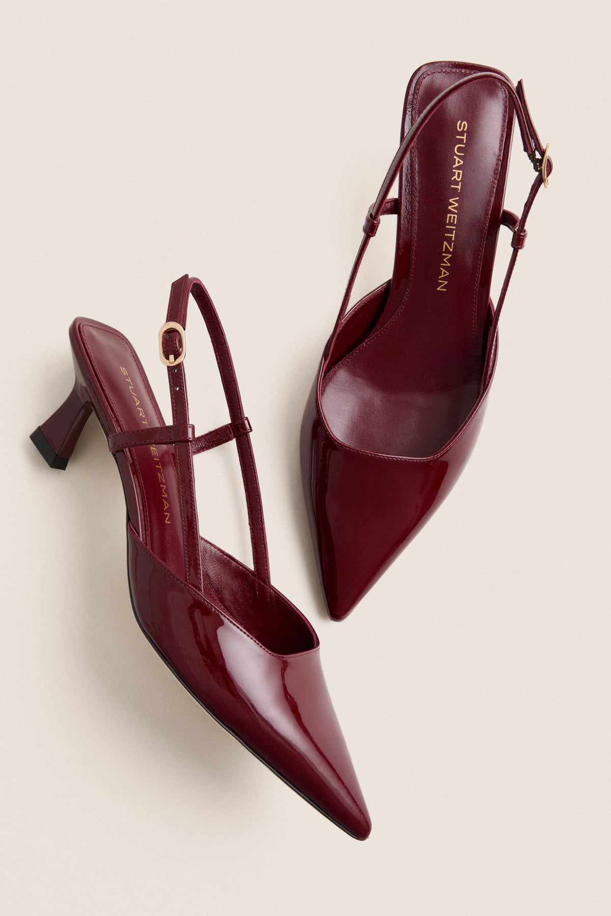 Rosewood Patent Vinnie 50 Sling Back Heels