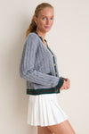 Gray Washable Cashmere Charley Cardigan
