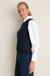 Navy Argyle Eileen Sweater Top