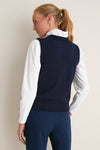 Navy Argyle Eileen Sweater Top