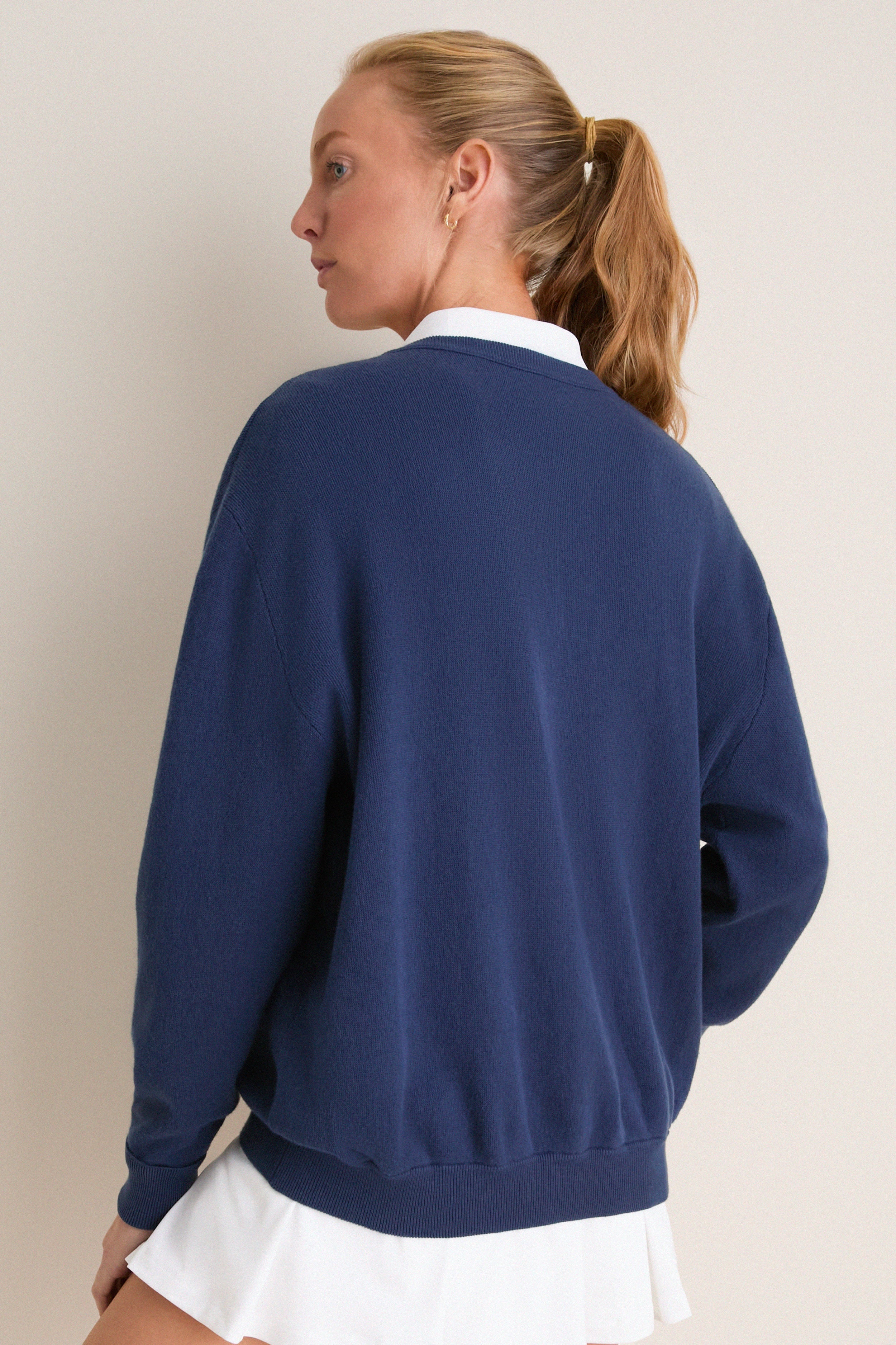 Navy Wilma V-Neck Sweater