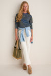 Navy Collegiate Stripe Morris Shirt