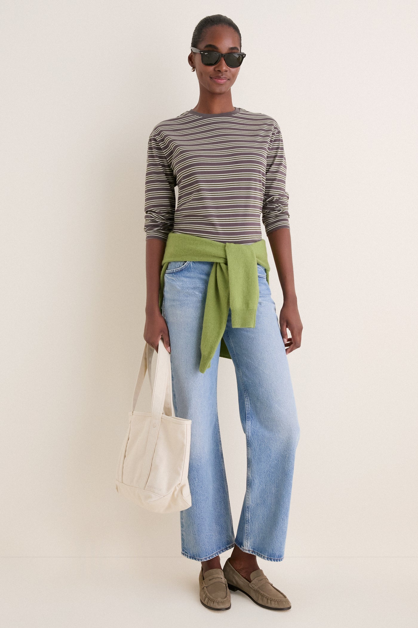 Neutral Collegiate Stripe Morris Shirt