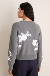 Charcoal Embroidered Floral Quincy Sweater