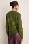 Forest Embroidered Floral Quincy Sweater
