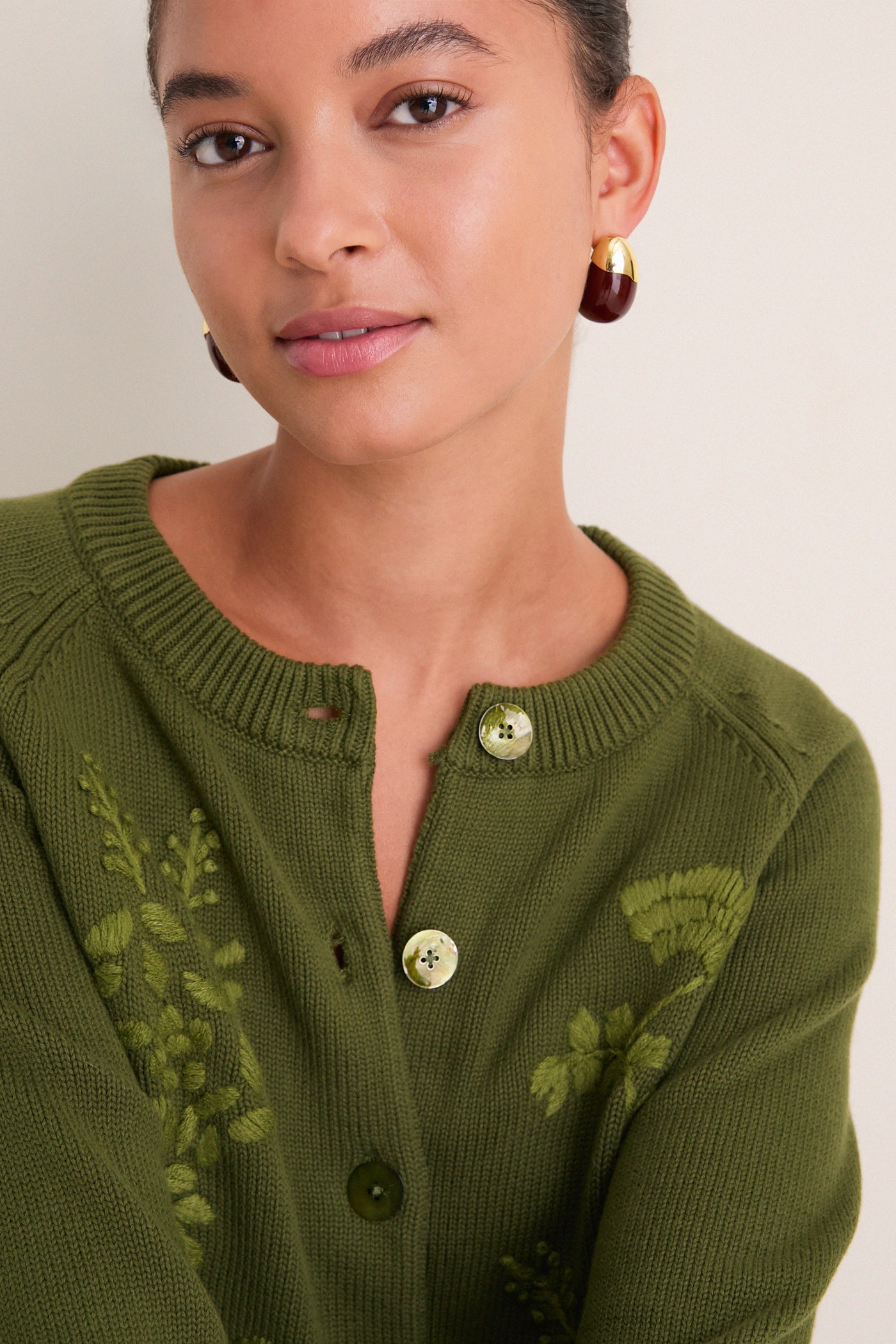 Forest Embroidered Floral Quincy Sweater