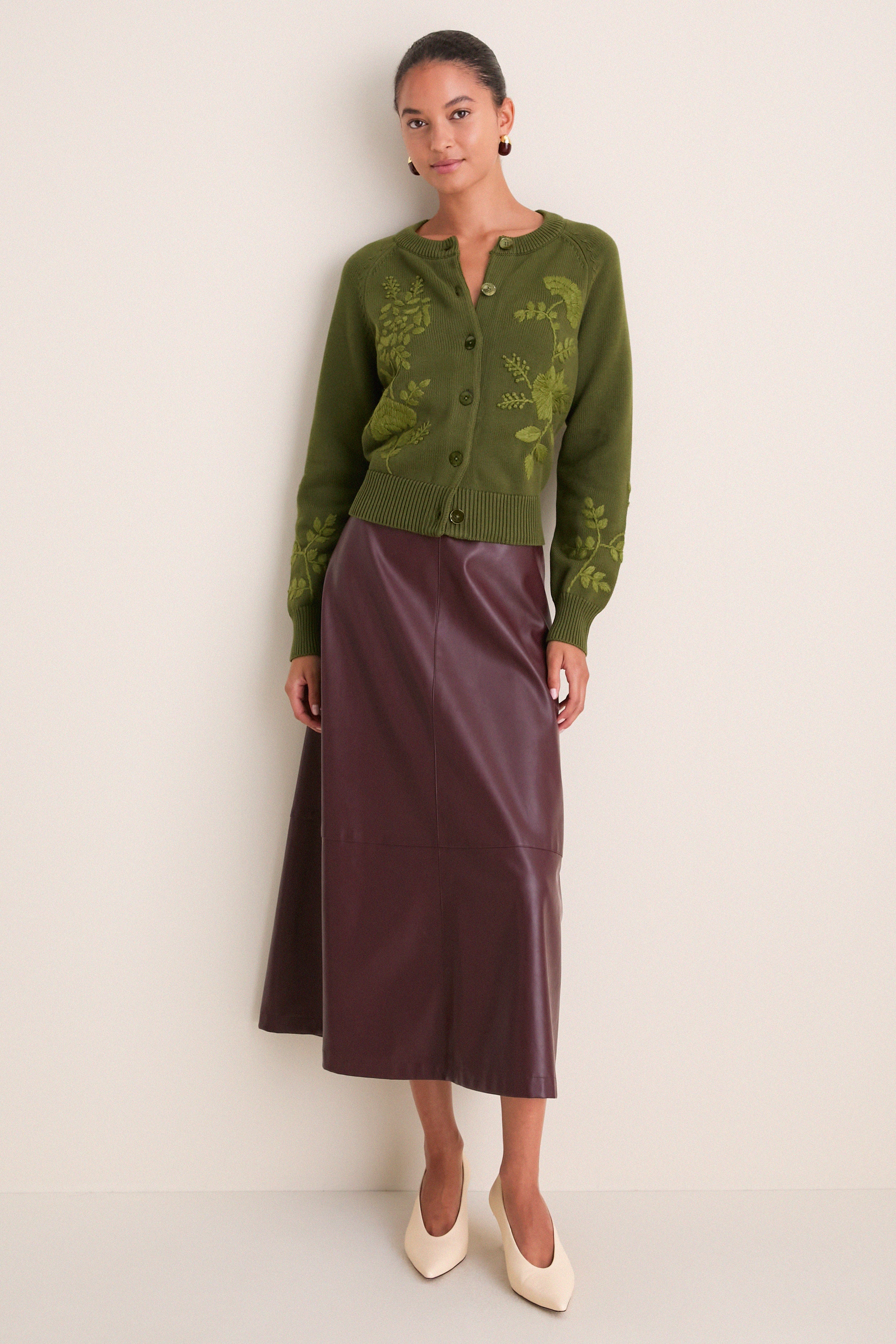 Forest Embroidered Floral Quincy Sweater