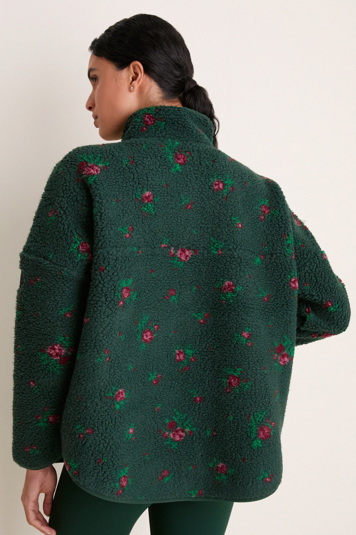 Floral Pine Fleece Cady Quarter Zip