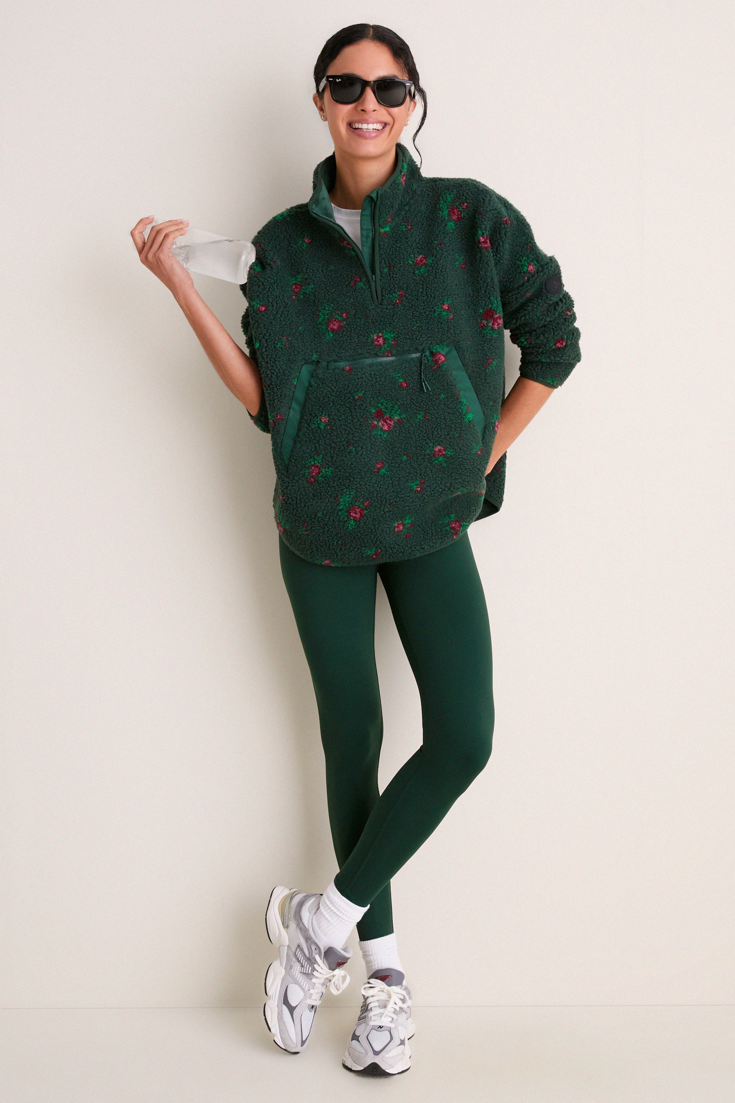 Floral Pine Fleece Cady Quarter Zip | Tnuck Sport | Tuckernuck