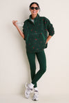 Floral Pine Fleece Cady Quarter Zip