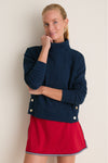 Navy Quilted Wright Funnel Neck