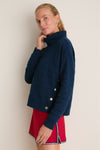 Navy Quilted Wright Funnel Neck