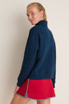 Navy Quilted Wright Funnel Neck